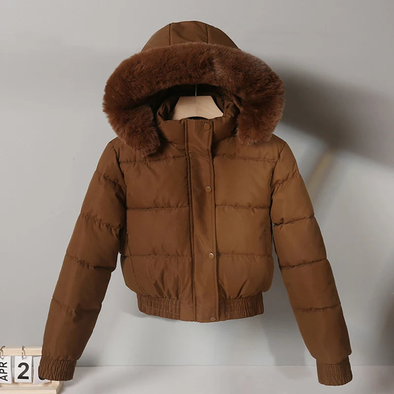 Damen Winter Kapuzen Pufferjacke | Warme