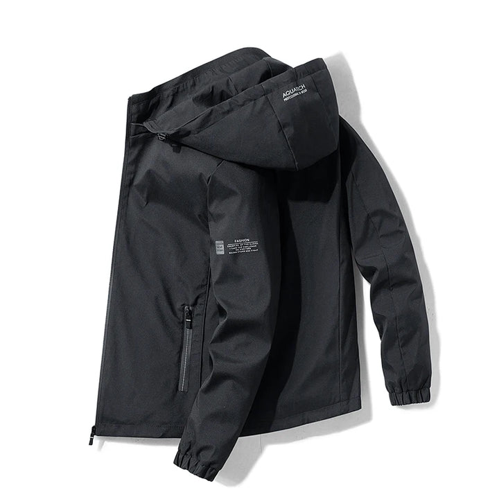Herren Im Freien Windjacke mit Reißverschluss | Kapuze