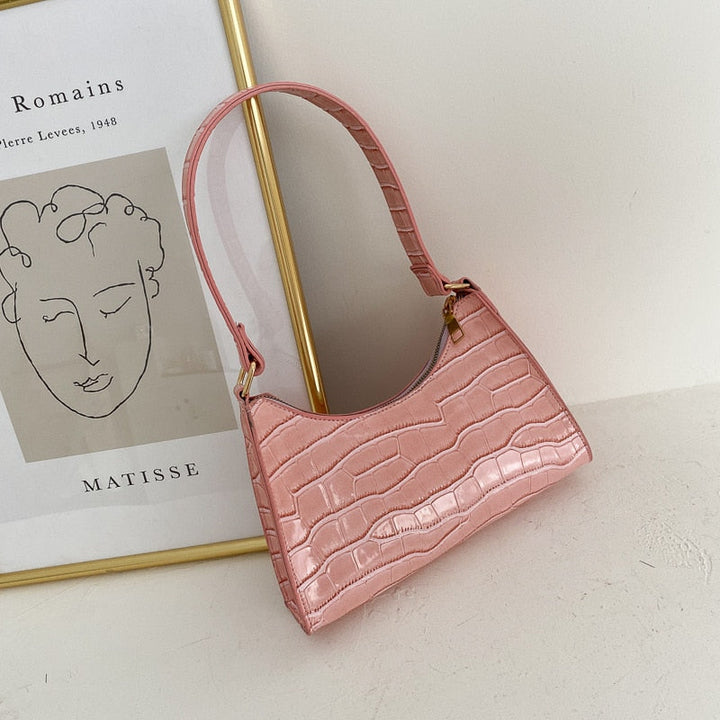Elegante handtasche mit robustem reißverschluss und zwei trageoptionen