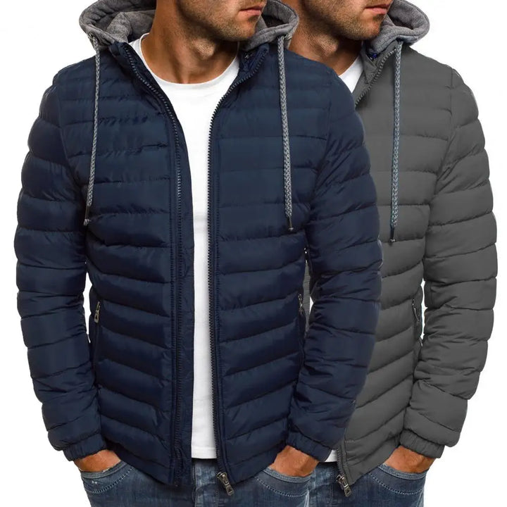 Herren Retro Daunen Jacke | Mit Kapuze