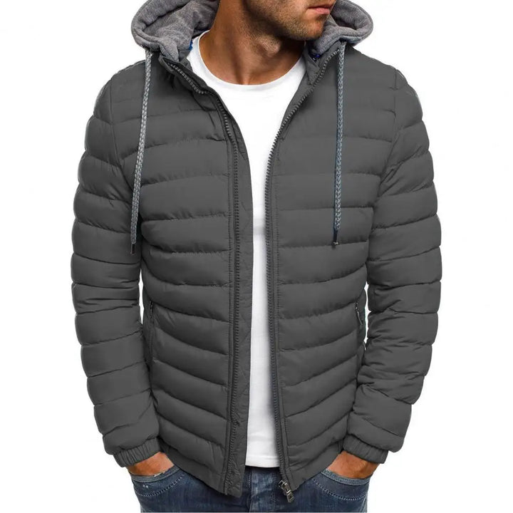 Herren Retro Daunen Jacke | Mit Kapuze
