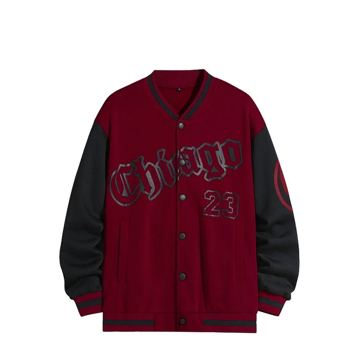 Herren Bedruckte College Jacke mit Kapuze | Langarm