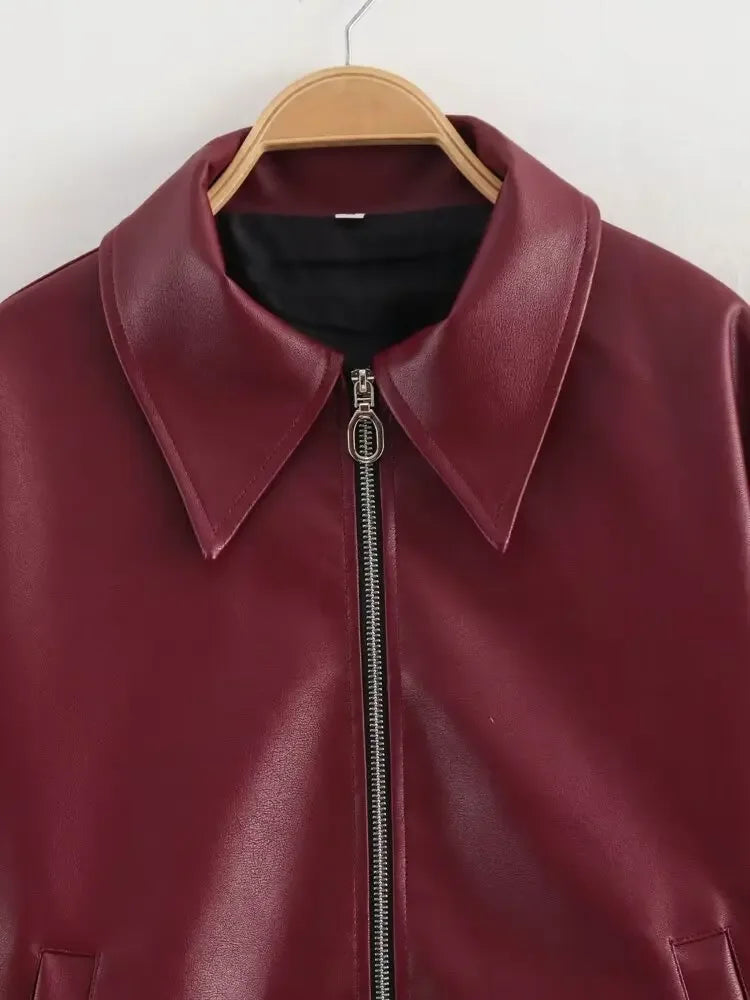 Stylische Bomberjacke mit Reißverschluss für Damen | Lässig