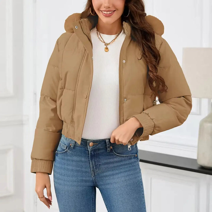 Damen Winter Kapuzen Pufferjacke | Warme