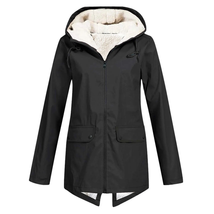 Wasserdichte Regenjacke für Damen mit warmem Futter | Warm