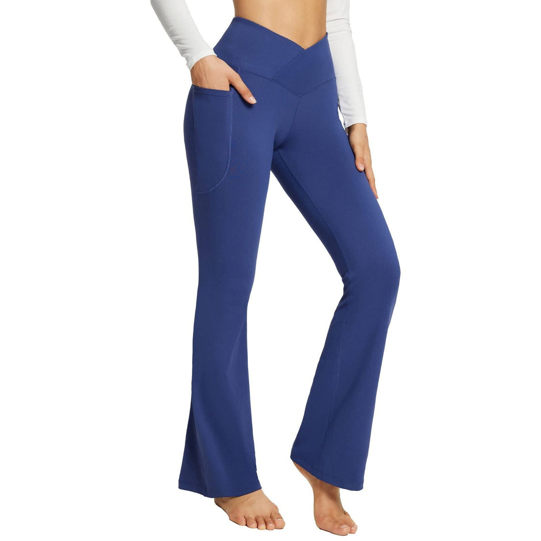 Yogahose mit v-förmiger taille