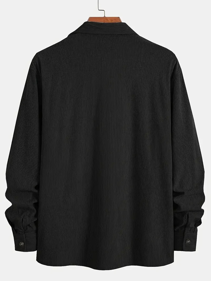 Herren Knopfleiste Hemd Cord Jacke | Warme