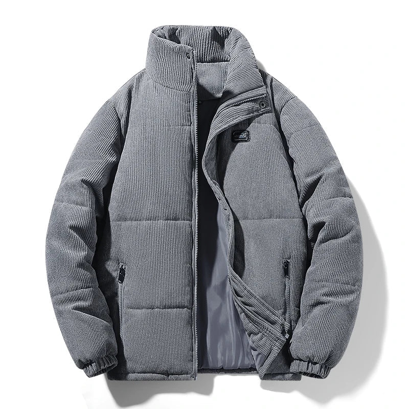 Herren Dicke Warme Winterjacke mit Reißverschluss | Langarm