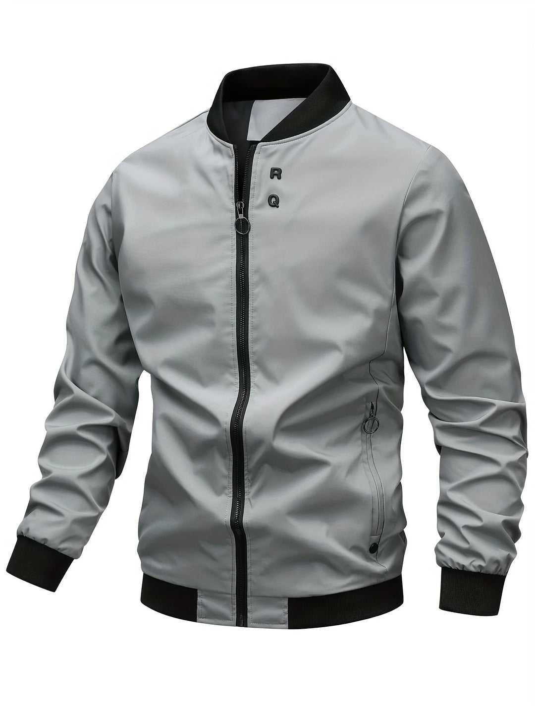Herren übergangsjacke mit Stehkragen und Reißverschluss | Langarm