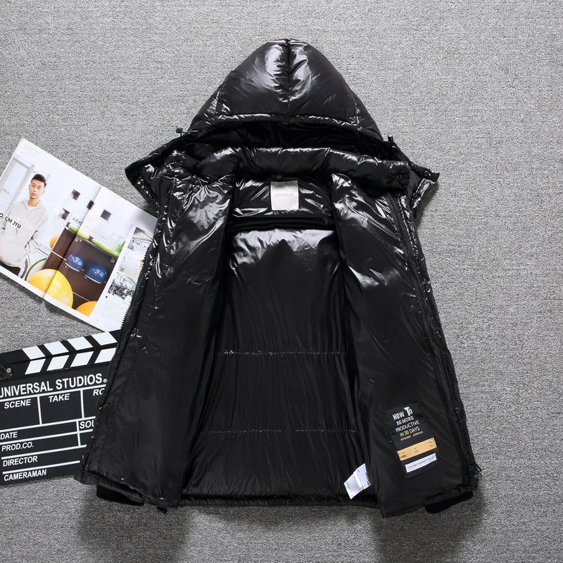 Funktionelle Daunen Jacke mit Kapuze für Herren | Vielseitig