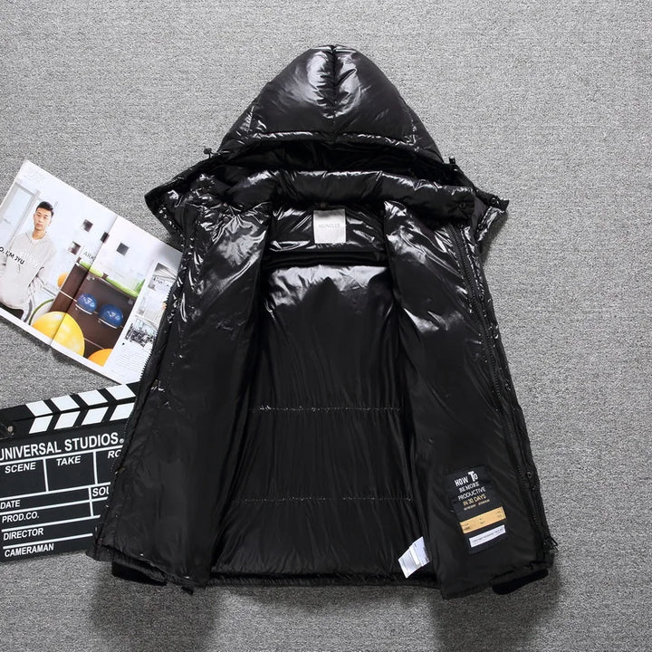 Funktionelle Daunen Jacke mit Kapuze für Herren | Vielseitig