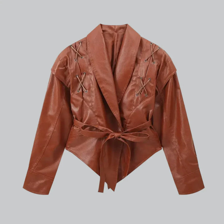 Damen Stilvolle jacke mit Krawatte | Elegante