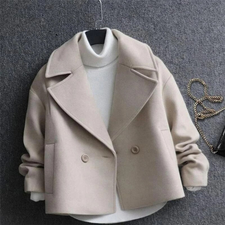 Damen Kurzer Stilvoller Mantel | Langarm