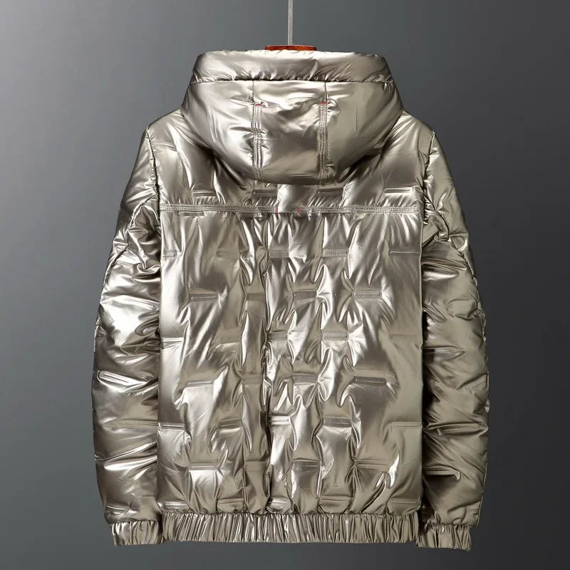 Winddicht Daunen Jacke für Herren Warm | Glänzende