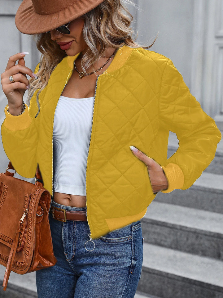 Damen-Steppjacke mit Stehkragen | Lange Ärmel