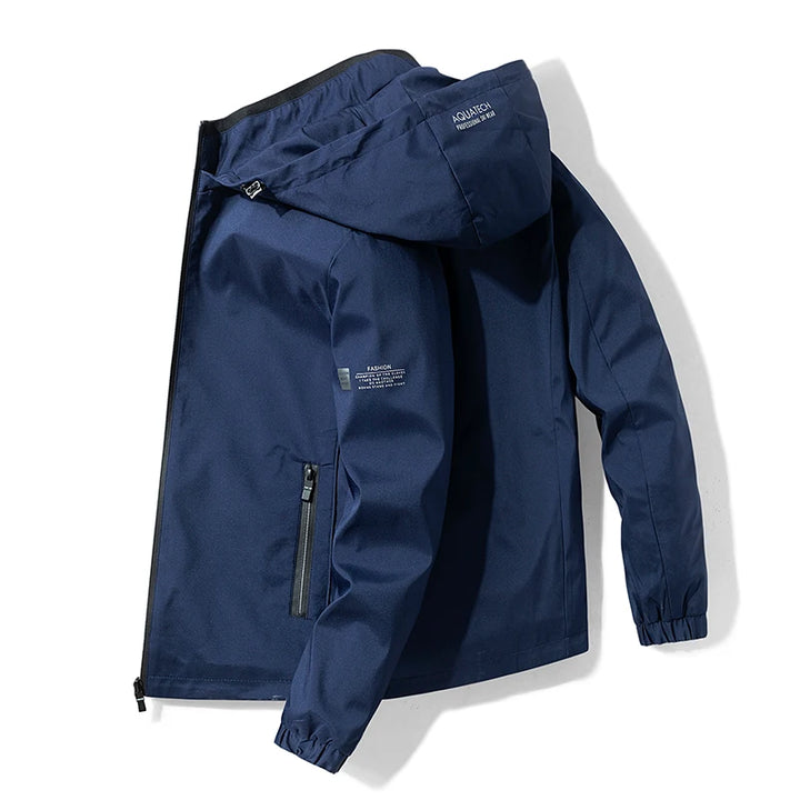 Herren Im Freien Windjacke mit Reißverschluss | Kapuze