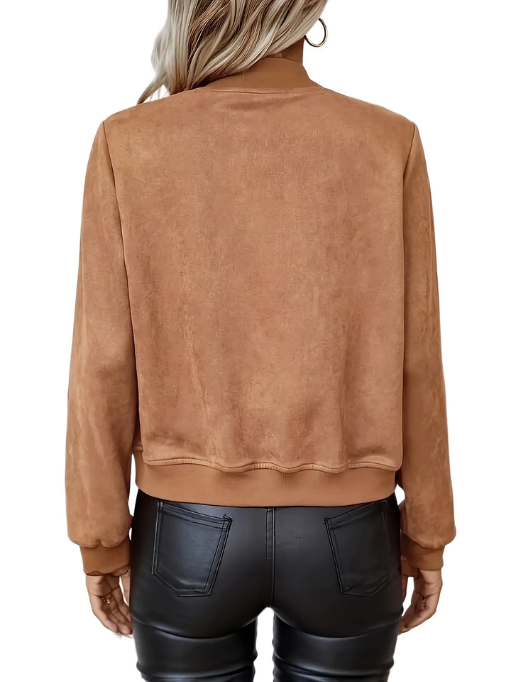 Damen-Bikerjacke mit Reißverschluss | Lässig