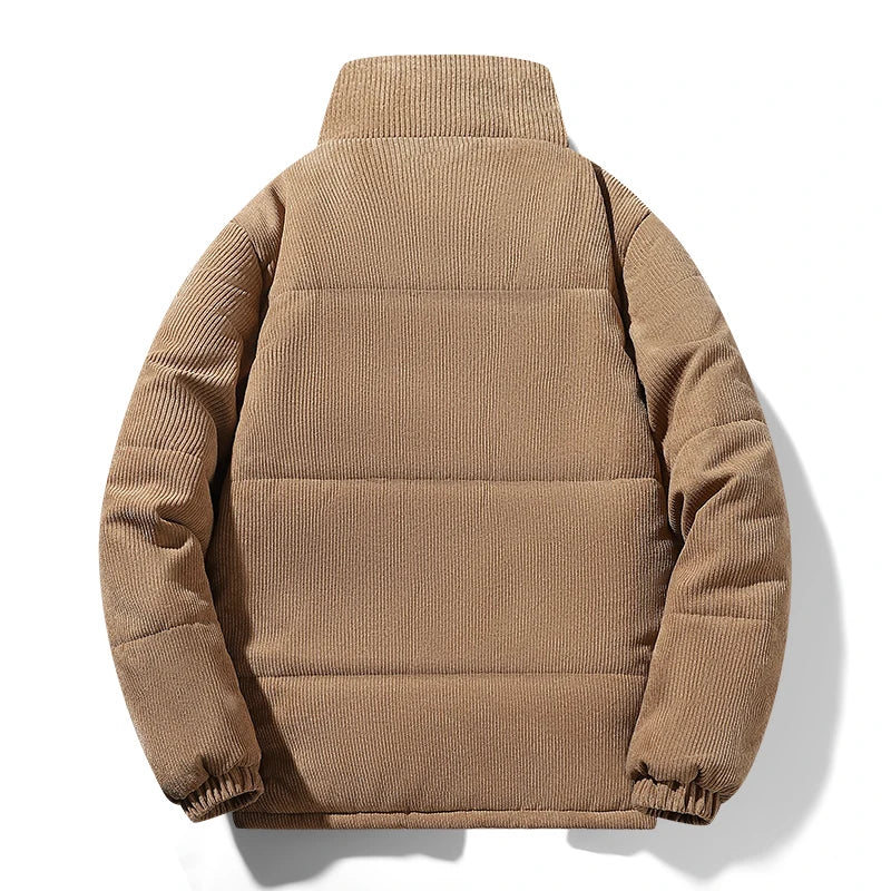 Herren Dicke Warme Winterjacke mit Reißverschluss | Langarm