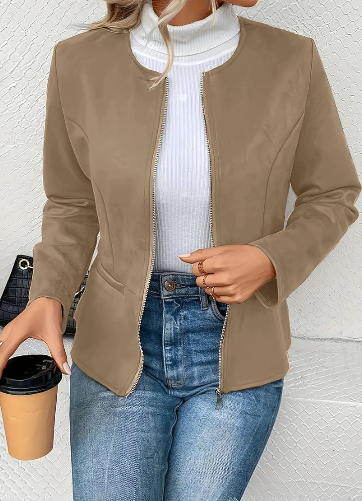 Damen Schlank Passform Übergangsjacke | Reißverschluss