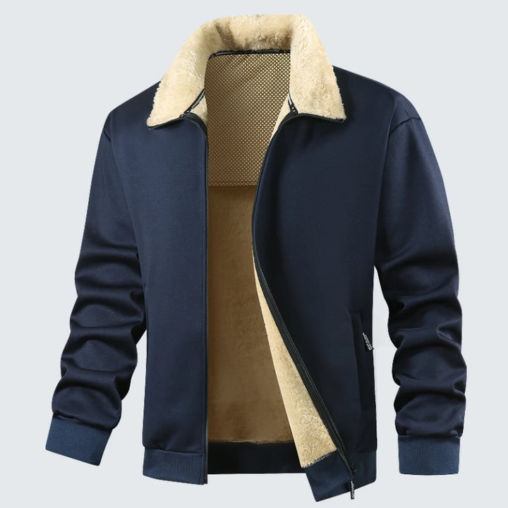Herren-Langarm Fleece Jacke mit Reißverschluss | Winter