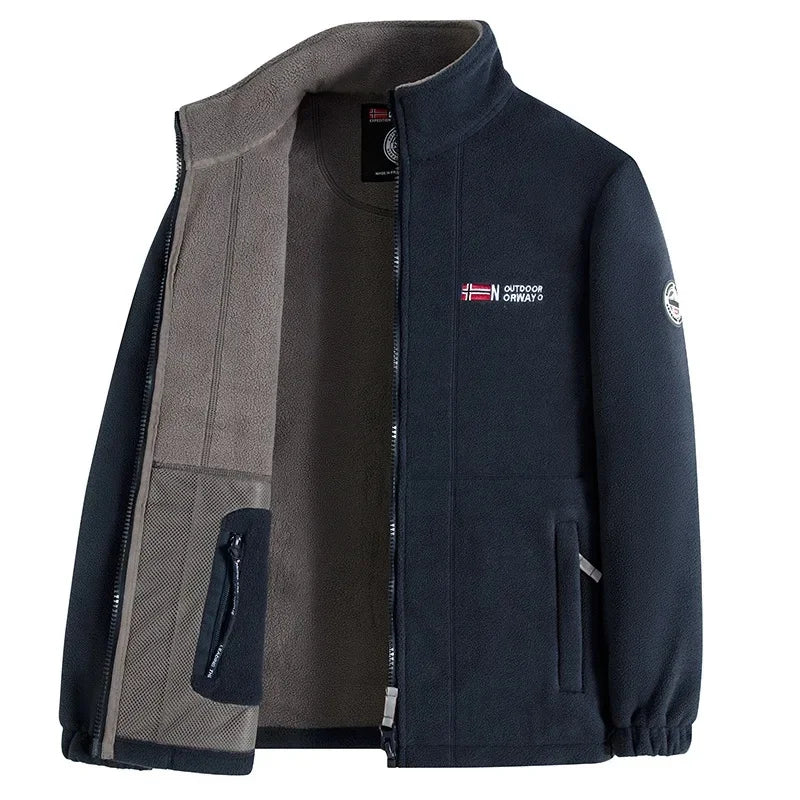 Fleece Jacke mit Kapuze für Herren | Mit Futter