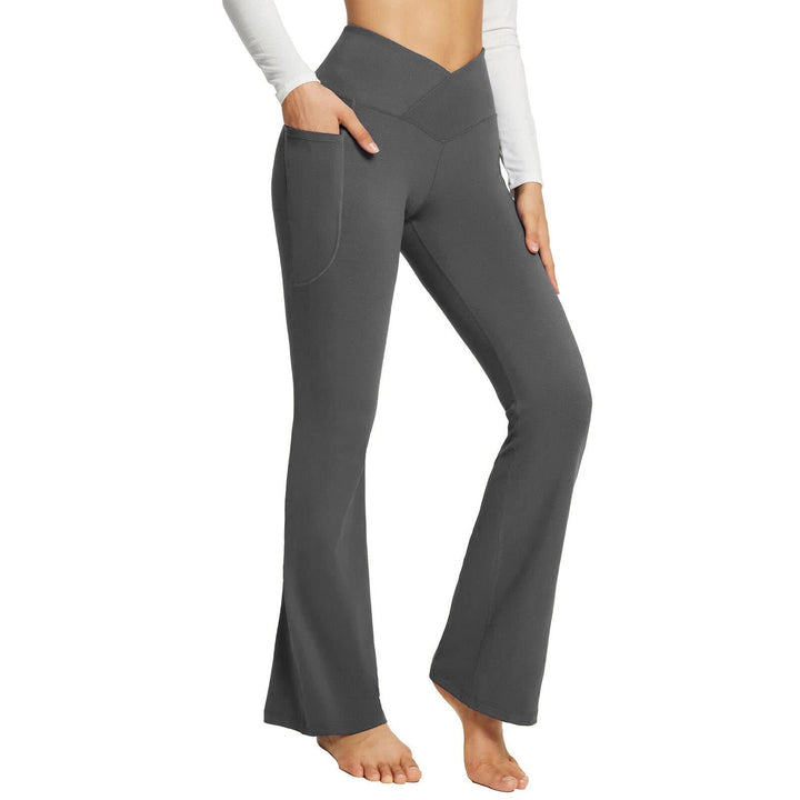Yogahose mit v-förmiger taille