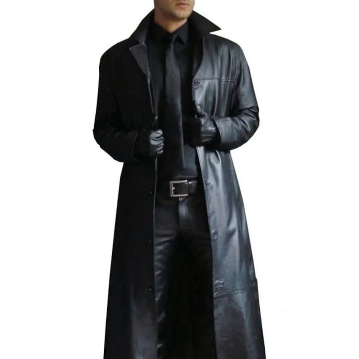 Herren-Trench Windbreaker Lang Mantel | Schmal geschnitten