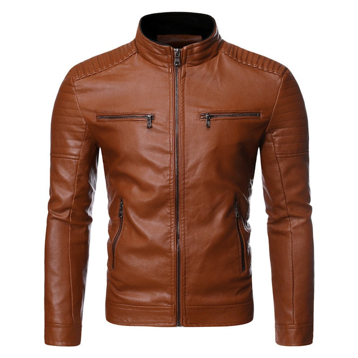 Herren Winterjacke mit Reißverschluss | Gesteppten Ärmeln