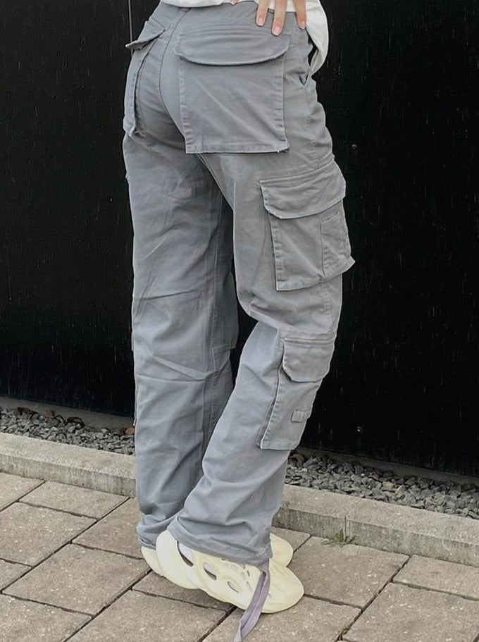 Cargohosen mit weitem bein für frauen