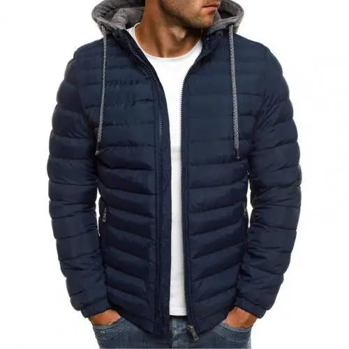 Herren Retro Daunen Jacke | Mit Kapuze