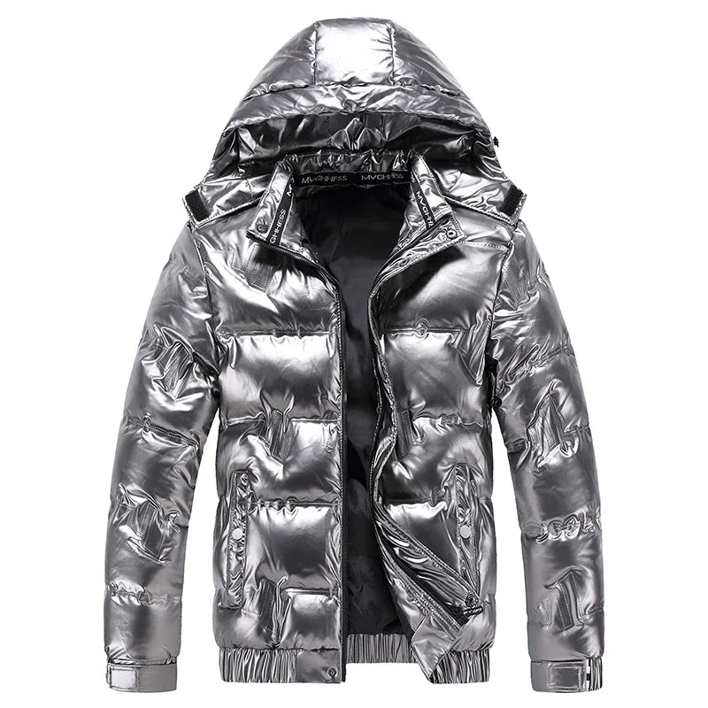 Warme Daunen Jacke für Herren | Stehkragen