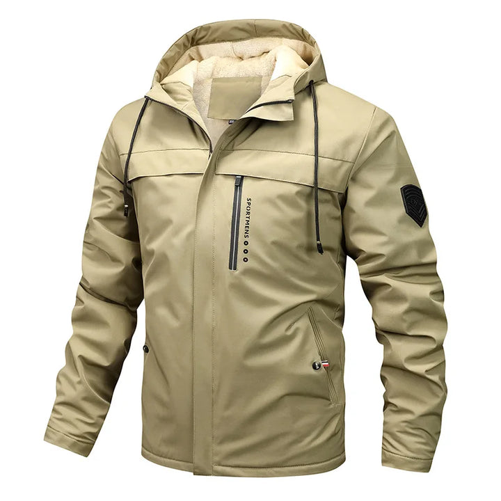 Winter Fleece Steppjacke für Herren mit Kapuze | Robust
