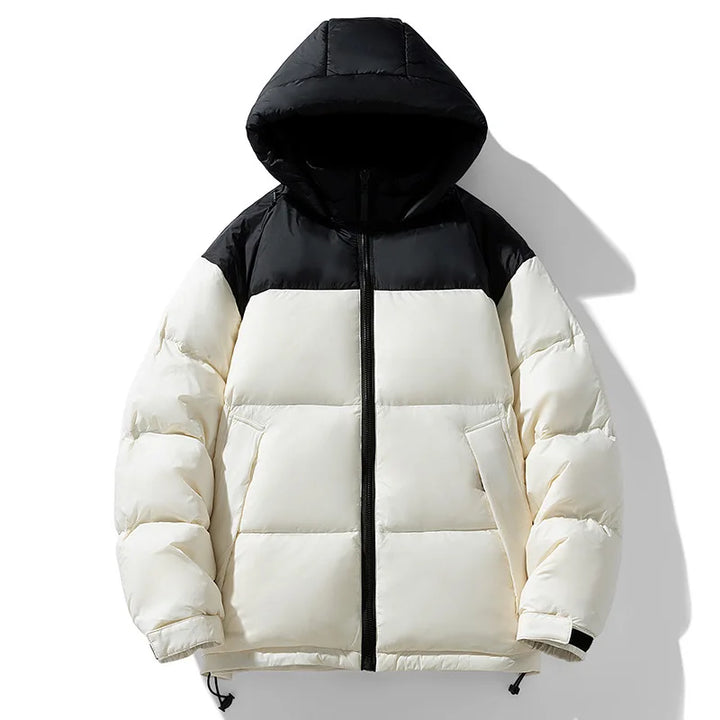 Kapuzen Daunen Jacke für Herren | Verdickt