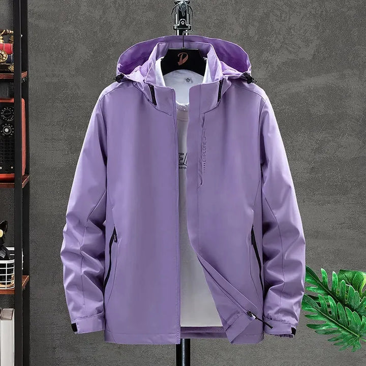 Unisex Schlank Passform Kapuze Windjacke | Reißverschluss