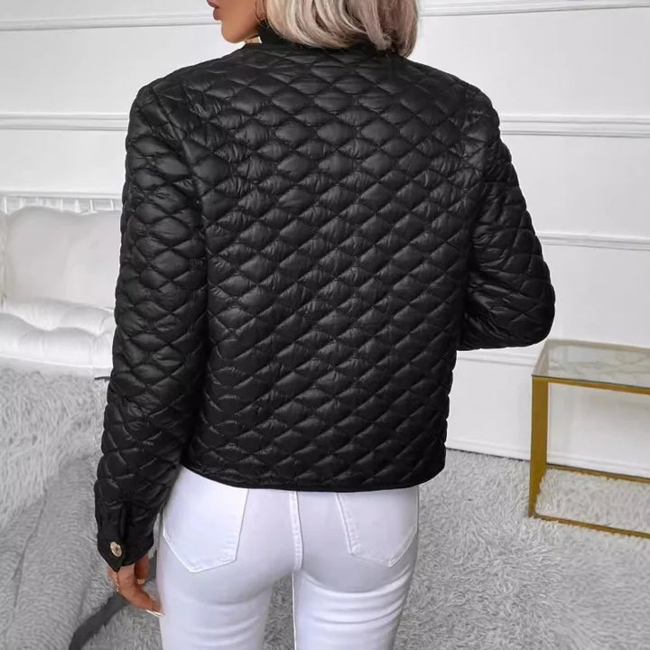 Damen Pufferjacke mit Fronttaschen | Knopfleiste