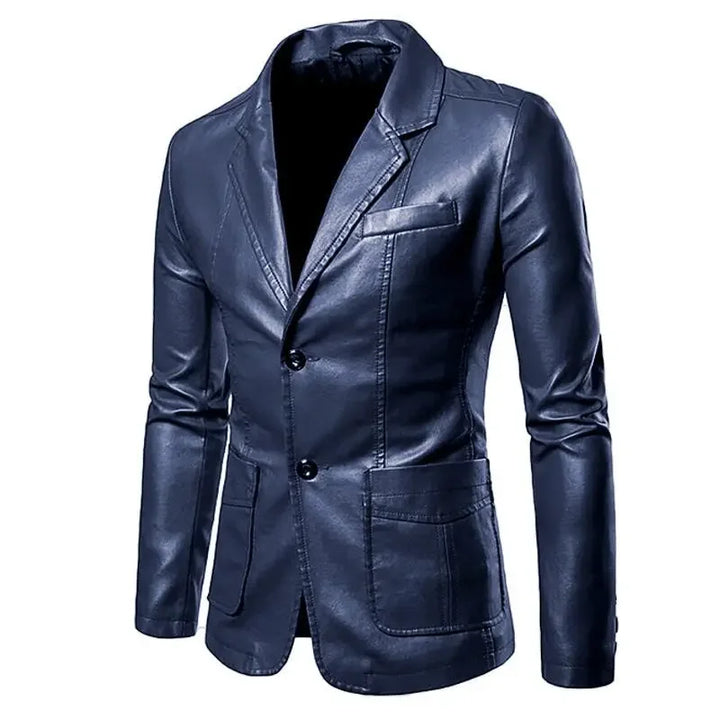 Herren Mehrere Taschen Blazer mit Knopfleiste | Lange Ärmel