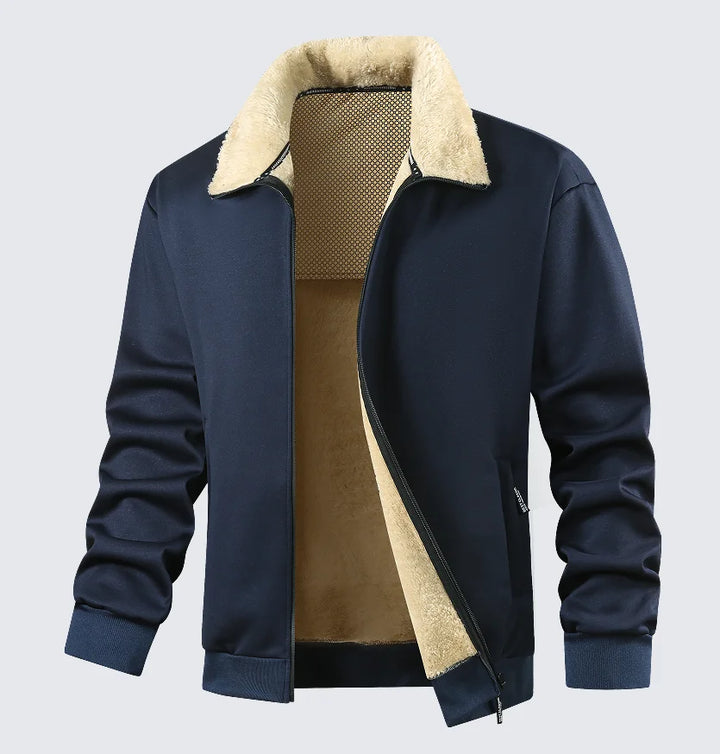 Herren-Langarm Fleece Jacke mit Reißverschluss | Winter