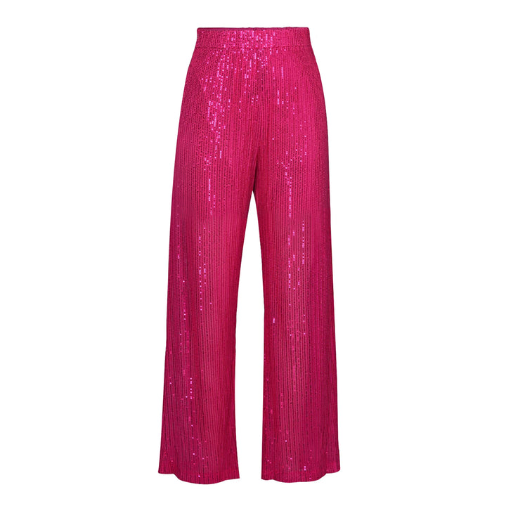 Funkelnde paillettenhose mit weitem bein
