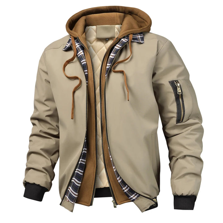Herren Warme Dick Bomber Herbst jacke | Kapuze