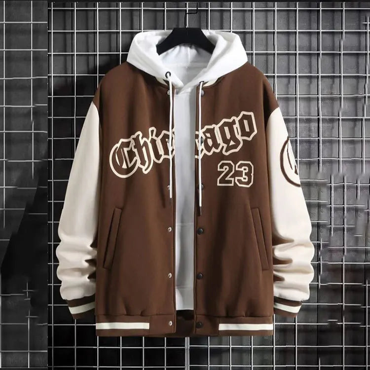 Lässige College Jacke für Herren | Schaltfläche