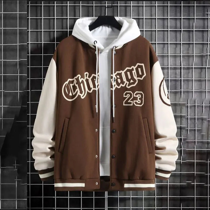 Lässige College Jacke für Herren | Schaltfläche