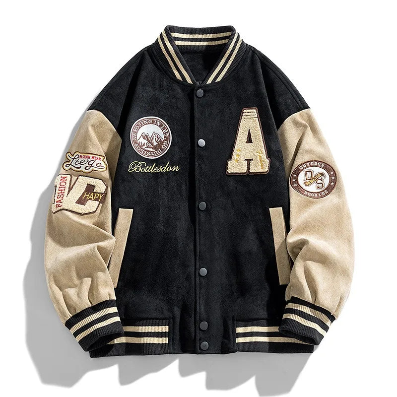 Bestickte College Jacke für Herren | Trendig