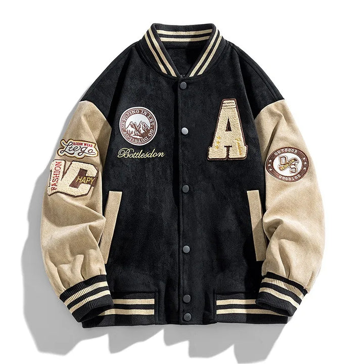 Bestickte College Jacke für Herren | Trendig