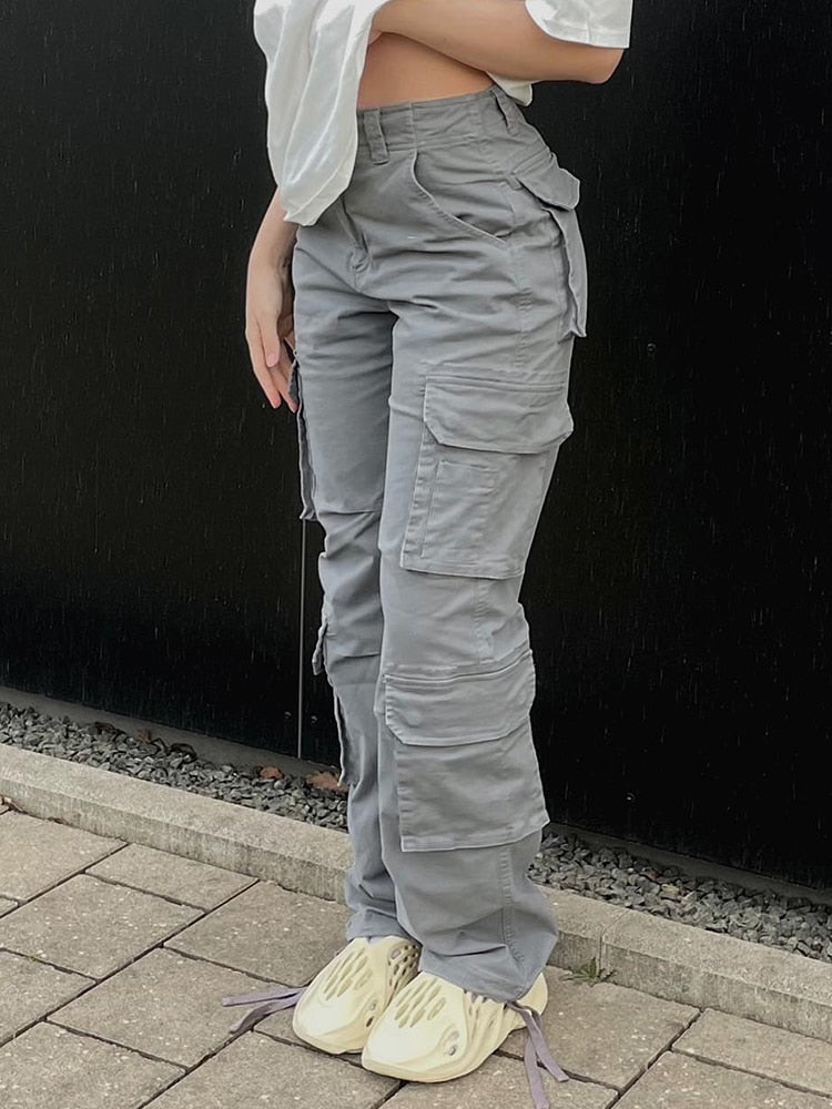 Cargohosen mit weitem bein für frauen