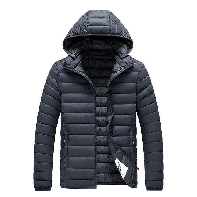 Daunen Jacke mit Kapuze für Herren | Wetterfest