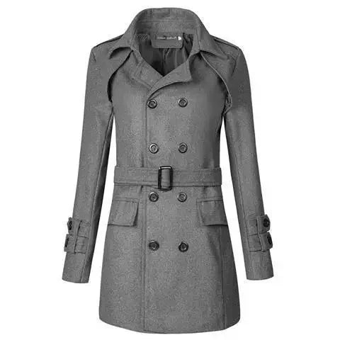 Herren Langer Trench Coat | Zweireiher