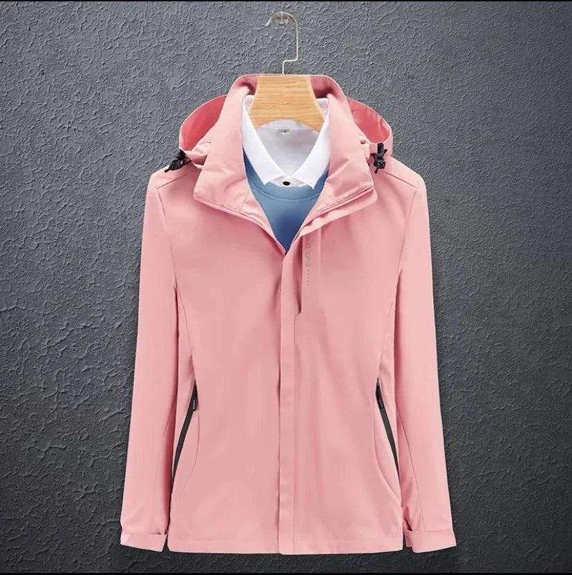 Unisex Schlank Passform Kapuze Windjacke | Reißverschluss