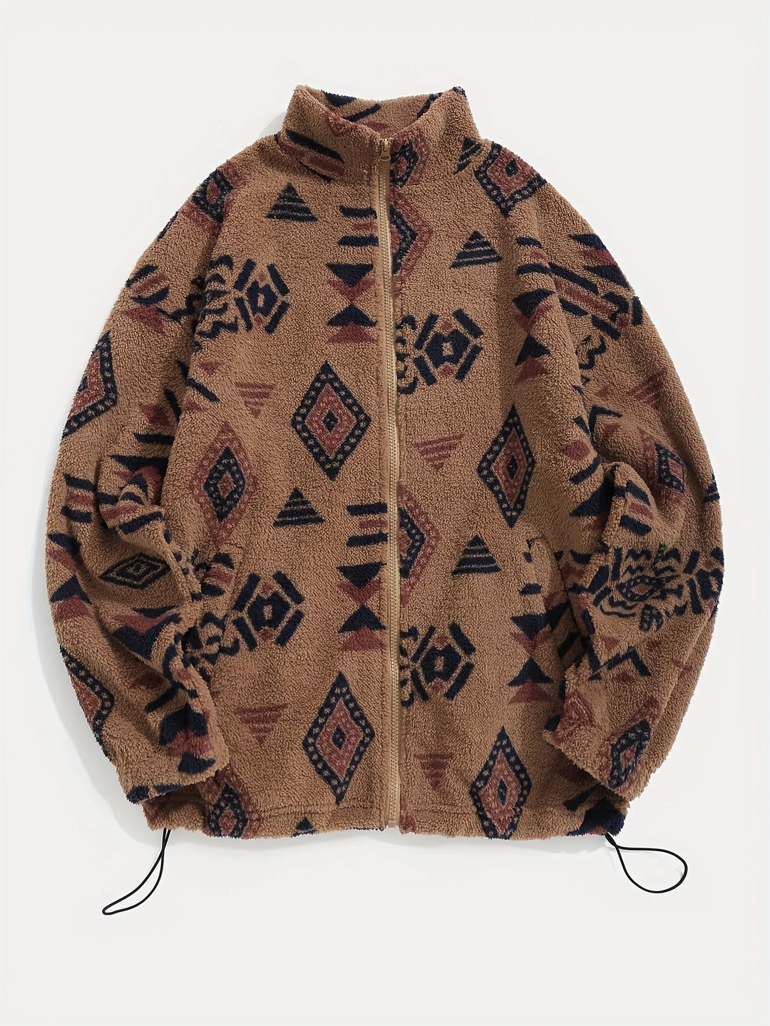 Damen Fleece Jacke mit Reißverschluss und Stehkragen | Lange Ärmel