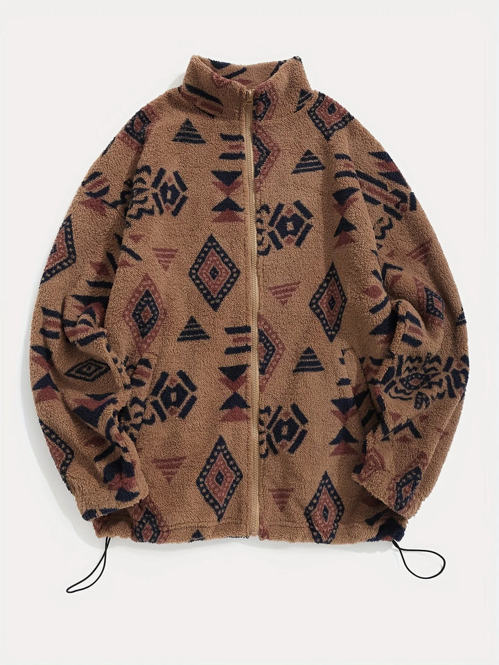 Damen Fleece Jacke mit Reißverschluss und Stehkragen | Lange Ärmel