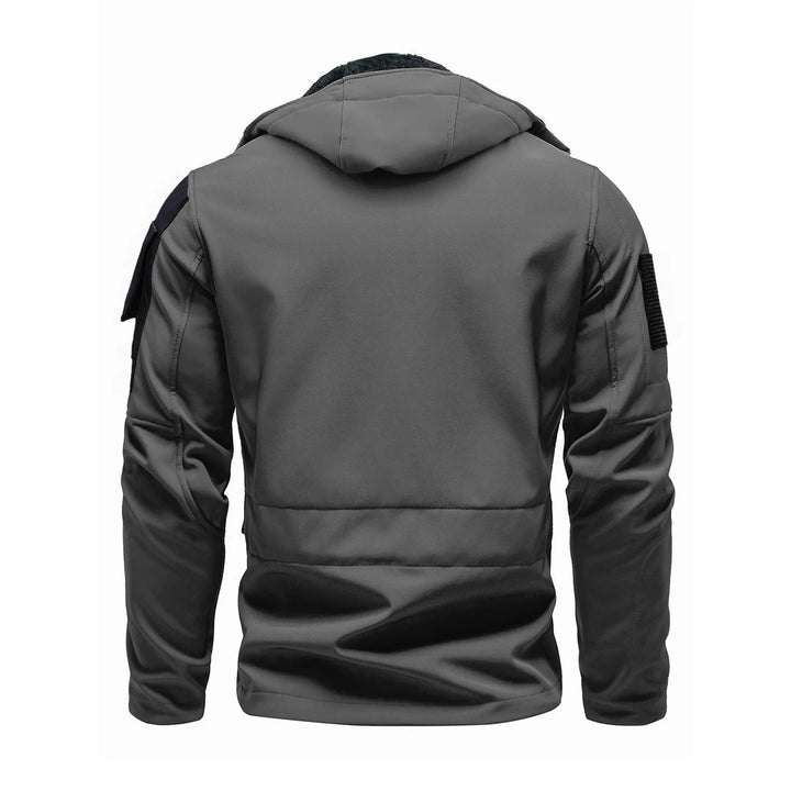 Softshell Jacke mehreren Taschen für Herren | Kapuze